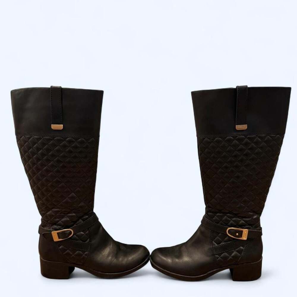 Bandolino Black Quilted Knee-High Boots Size 7